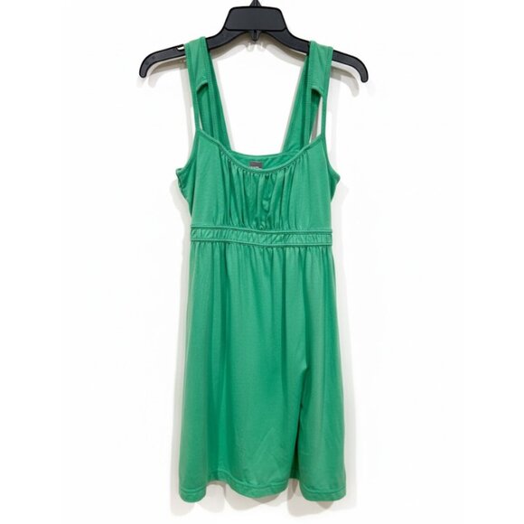 The North Face Sleeveless Mini Tank Dress M Green Cutout Strap Zip Pocket TNF - Picture 3 of 12